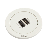 EVOline One  (2 *USB Charger type A 5V/ 2,1 A max), кабель 3 м