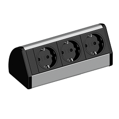 EVOline Dock DESK (3  эл. роз.), кабель 3 м, вывод провода снизу