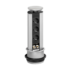EVOline  Port (3 эл.роз. + 2* RJ45) кабель 3м