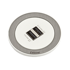 EVOline One  (2 *USB Charger type A 5V/ 2,1 A max), кабель 3 м