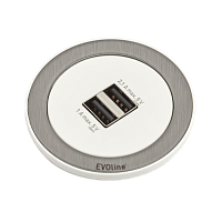 EVOline One  (2 *USB Charger type A 5V/ 2,1 A max), кабель 3 м