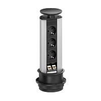 EVOline  Port (3 эл.роз. + 2* RJ45) кабель 3м