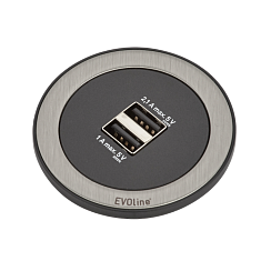 EVOline One  (2 *USB Charger type A 5V/ 2,1 A max), кабель 3 м