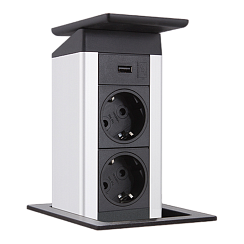 EVOline  PortPush (2 эл.роз + USB Charger), кабель 2,5 м + вилка в комплекте