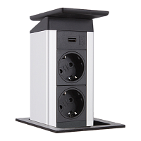EVOline  PortPush (2 эл.роз + USB Charger), кабель 2,5 м + вилка в комплекте