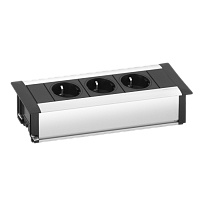 EVOline Frame Dock (3 эл. роз.), кабель 3м с вилкой, вывод провода снизу