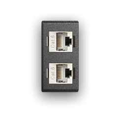 Двойной модуль RJ45 CAT6, экранированный