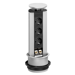 EVOline  Port (3 эл.роз. + 2* RJ45) кабель 3м