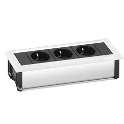 EVOline Frame Dock (3 эл. роз.), кабель 3м с вилкой, вывод провода снизу
