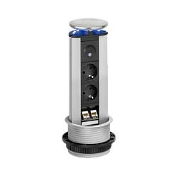 EVOline  Port (2 эл.роз. + 2* RJ45) кабель 3м,с ночной подсветкой