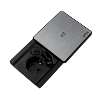 Square 80 с QI (1*VDE + USB Charger + 1RJ45), кабель 3 м
