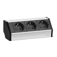 EVOline V-Dock (3  эл. роз.), Фиксированный кабель питания 2,5 м с обжатыми концевиками проводов, штепсель не приложен. С профильным креплением 100 мм.
