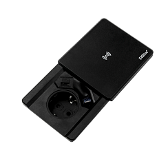 Square 80 с QI (1*VDE + USB Charger + 1RJ45), кабель 3 м