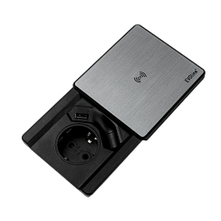 Square 80 с QI (1*VDE + USB Charger), кабель 3 м