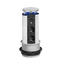 EVOline  Port (2 эл.роз.) кабель 3м, с ночной подсветкой