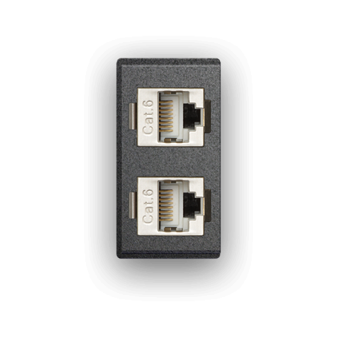 Двойной модуль RJ45 CAT6, экранированный